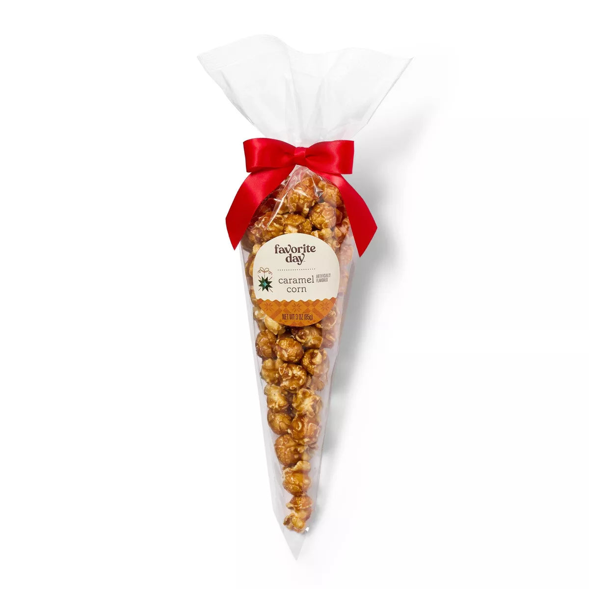 Christmas Caramel Corn Cone - 3oz -