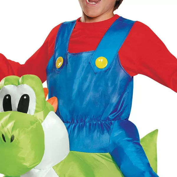 Kids' Super Mario Yoshi Inflatable Riding Halloween Costume One Size