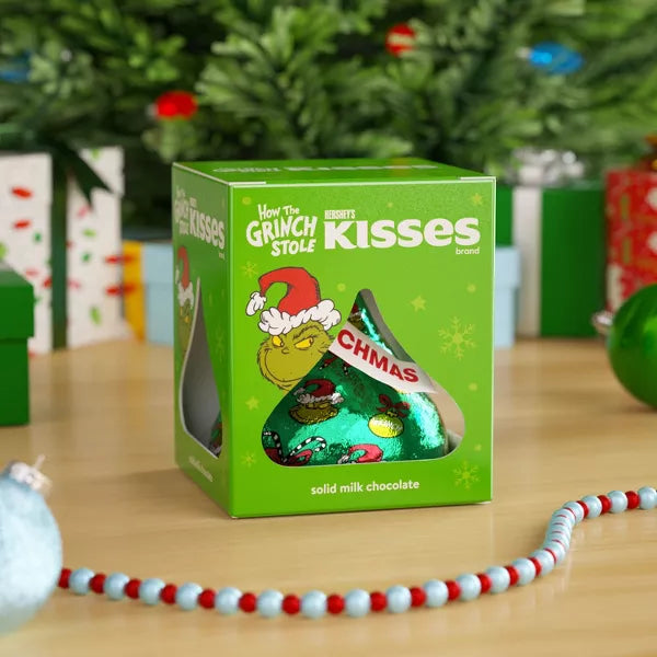 Hershey's KISSES Grinch Solid Milk Chocolate Holiday Candy - Limited Edition