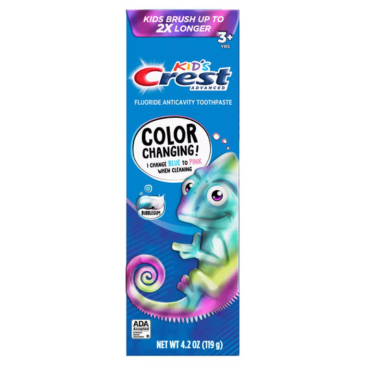 Crest Advanced Kid's Fluoride Toothpaste, Bubblegum Flavor - 4.2 oz