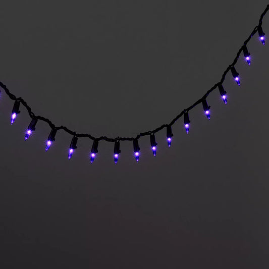 100ct LED Smooth Halloween Mini String Lights Purple - Hyde & EEK! Boutique™: Indoor/Outdoor, UL Listed, 21ft