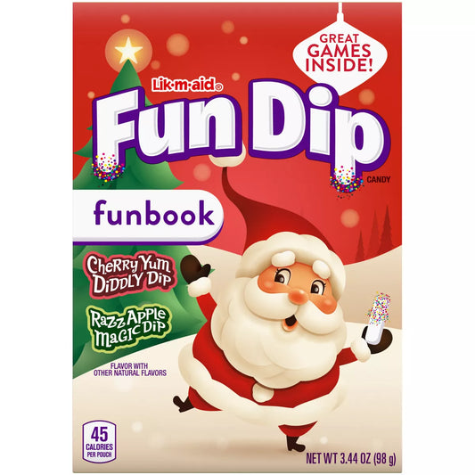 Lik-M-Aid Fun Dip Christmas Fun Book - 3.44oz