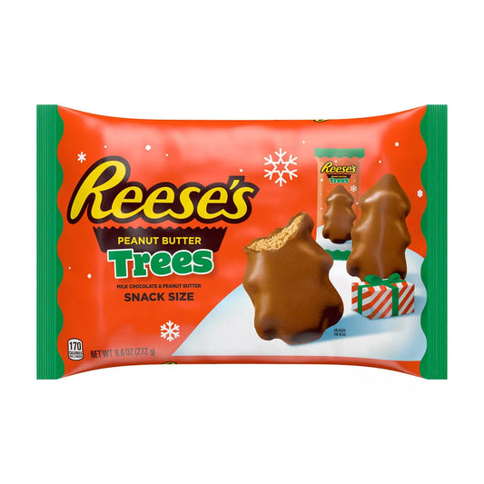 REESE'S Peanut Butter Trees Christmas Candy Snack Size - 9.6oz