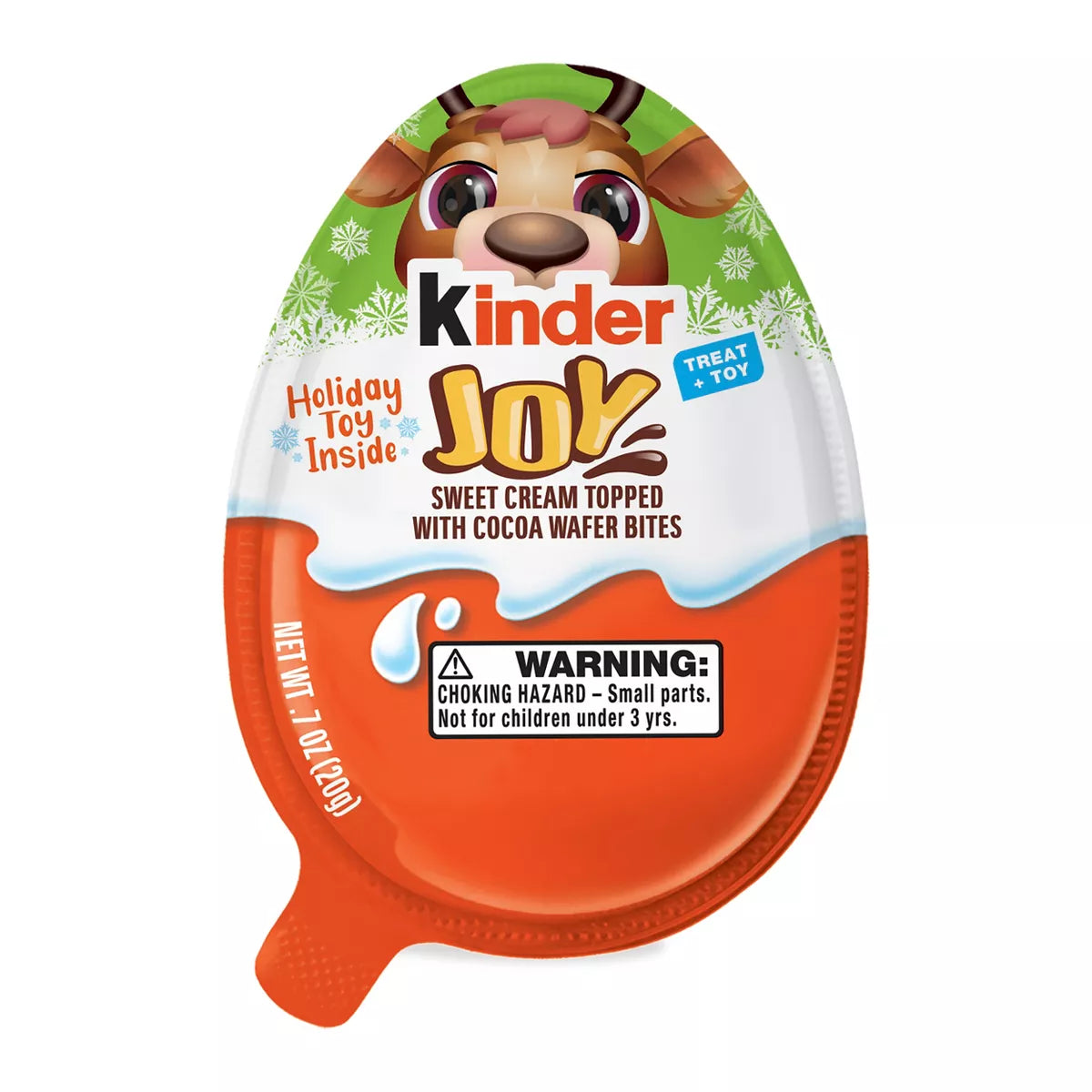 Kinder Joy Christmas Chocolate Egg (Colors May Vary) - 0.7oz