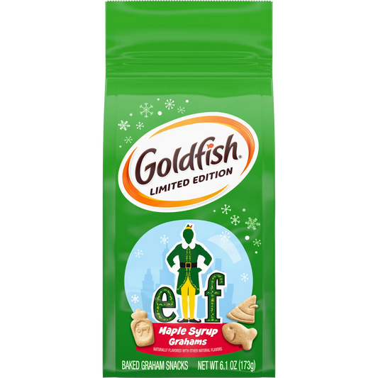 Goldfish Grahams, Limited Edition Elf Maple Syrup Grahams, 6.1 oz. bag