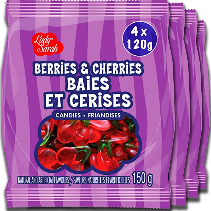 Gummy Candy Bag - Berries and Cherries