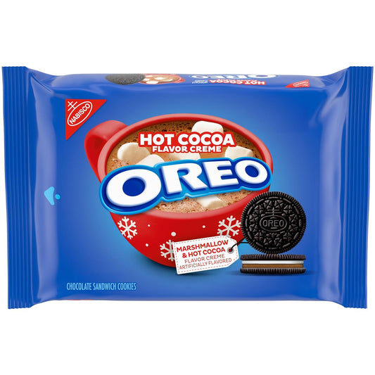 OREO Hot Cocoa Flavored Creme Chocolate Sandwich Cookies, Limited Edition, Holiday Cookies