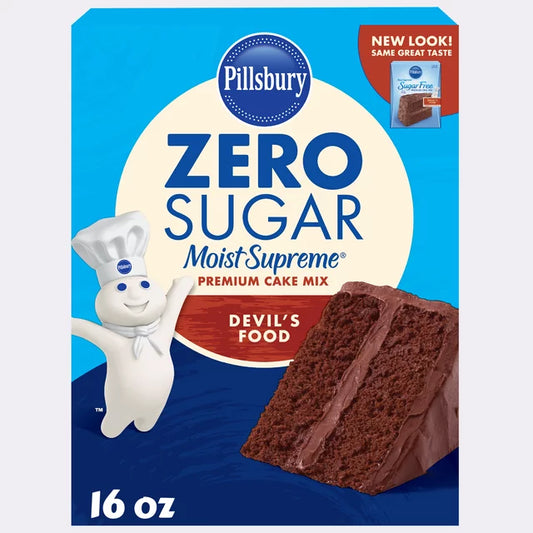 Pillsbury Moist Supreme Devil's Food Sugar Free Cake Mix, 16 Oz Box