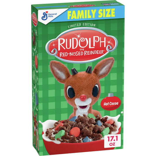 Rudolph the Red-Nosed Reindeer Breakfast Cereal, Family Size, 17.1 oz - Limited Edition