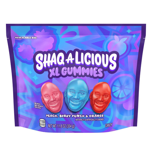 SHAQ-A-LICIOUS XL GUMMIES Original Flavor Chewy, Candy Bag, 11.8 oz