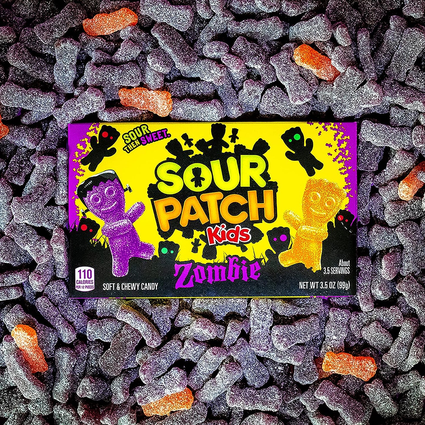 Sour Patch Kids Zombies Halloween Gummy Candy Theater Box - 12 Pack