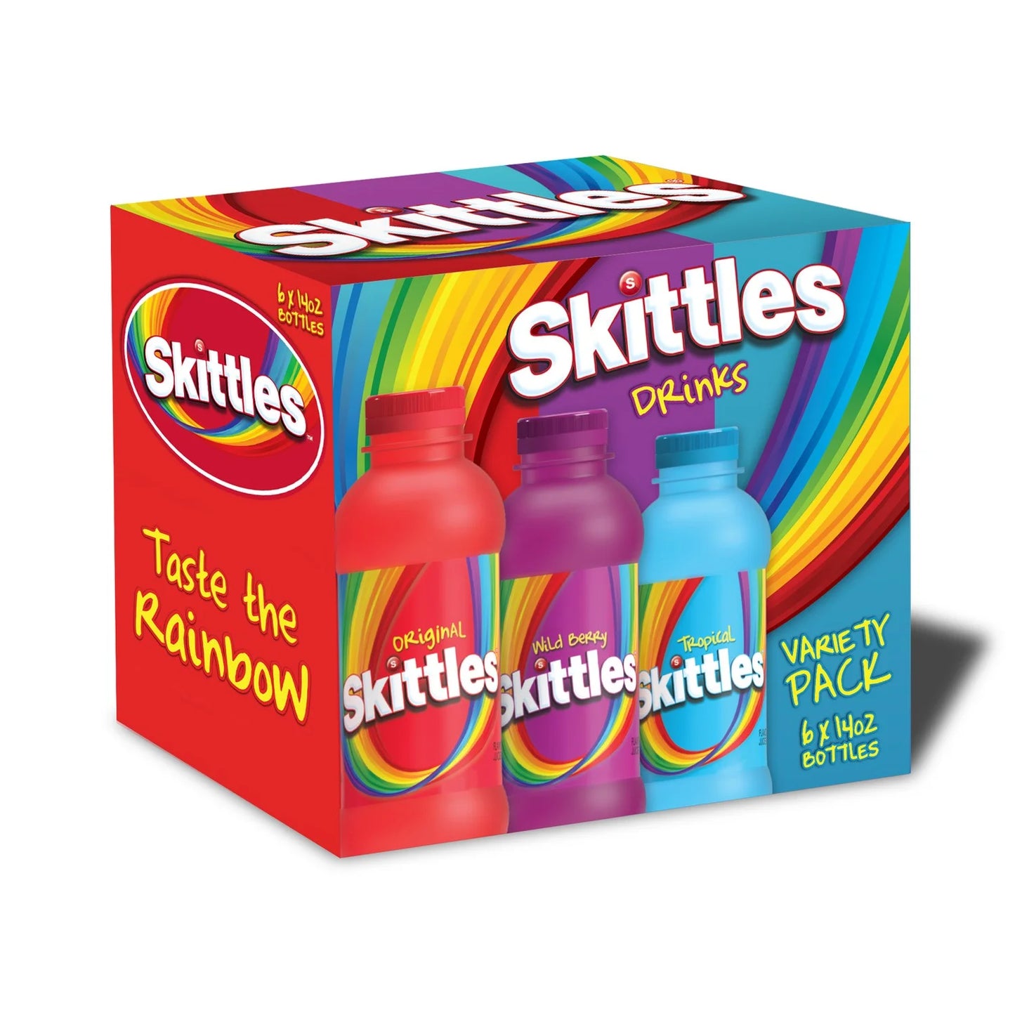 Skittles Drinks 3 Flavor Variety Pack 14oz - 6 Bottles