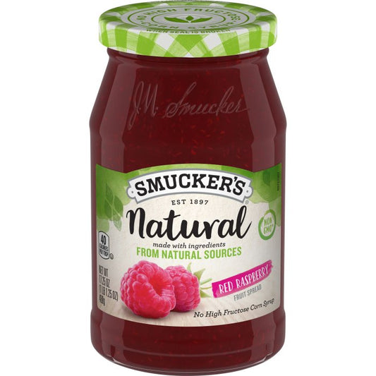 Smucker's Natural Red Raspberry Fruit Spread, 17.25 Ounces