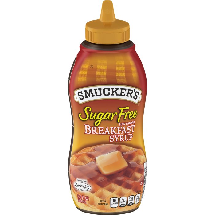 Smucker’s Sugar Free Low Calorie Breakfast Syrup, 14.5 Ounces
