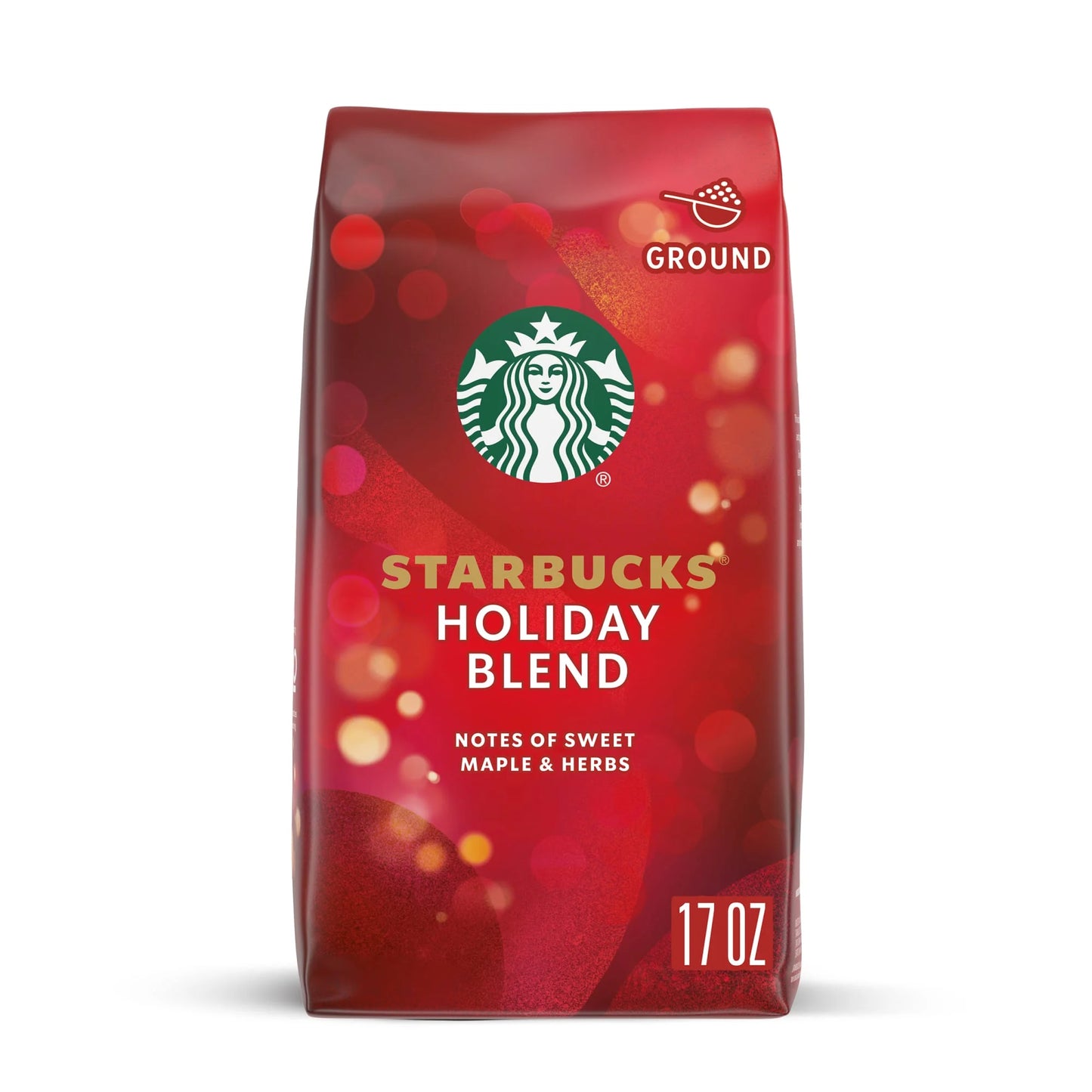 Starbucks Holiday Blend, Medium Roast Ground Coffee, Limited Edition Holiday Coffee, 17 oz