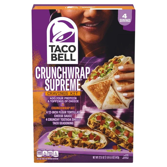 Taco Bell Crunchwrap Supreme Meal Kit, 22.6 oz Box - Imported - Ultra Rare