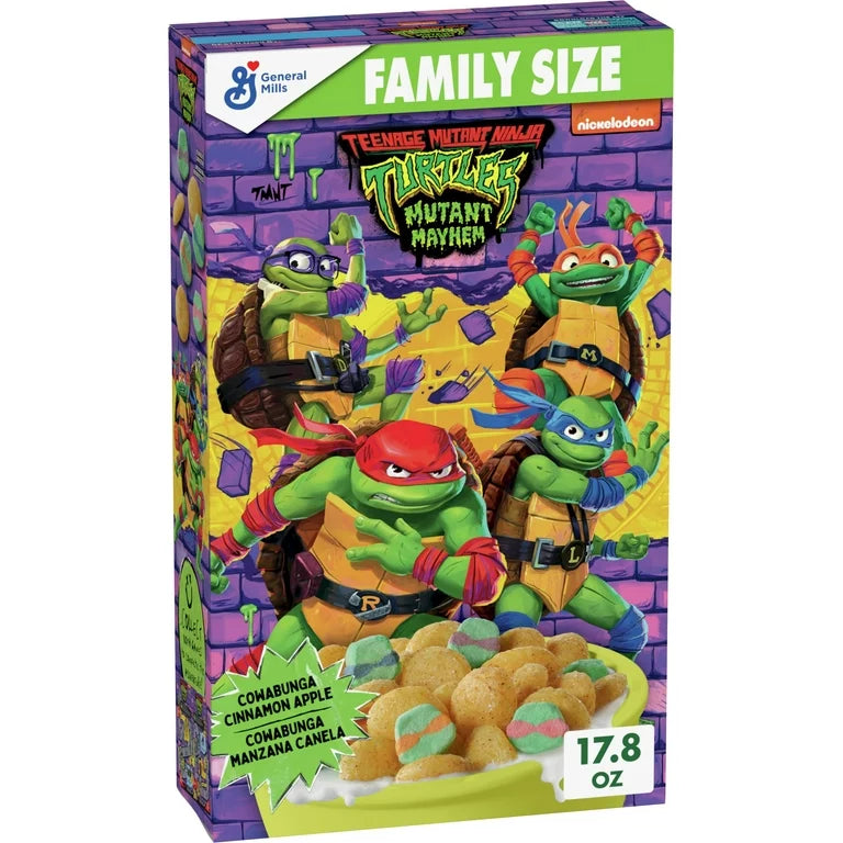 Teenage Mutant Ninja Turtles: Mutant Mayhem Cereal - Family Size, 17.8 oz - Limited Edition - ULTRA RARE