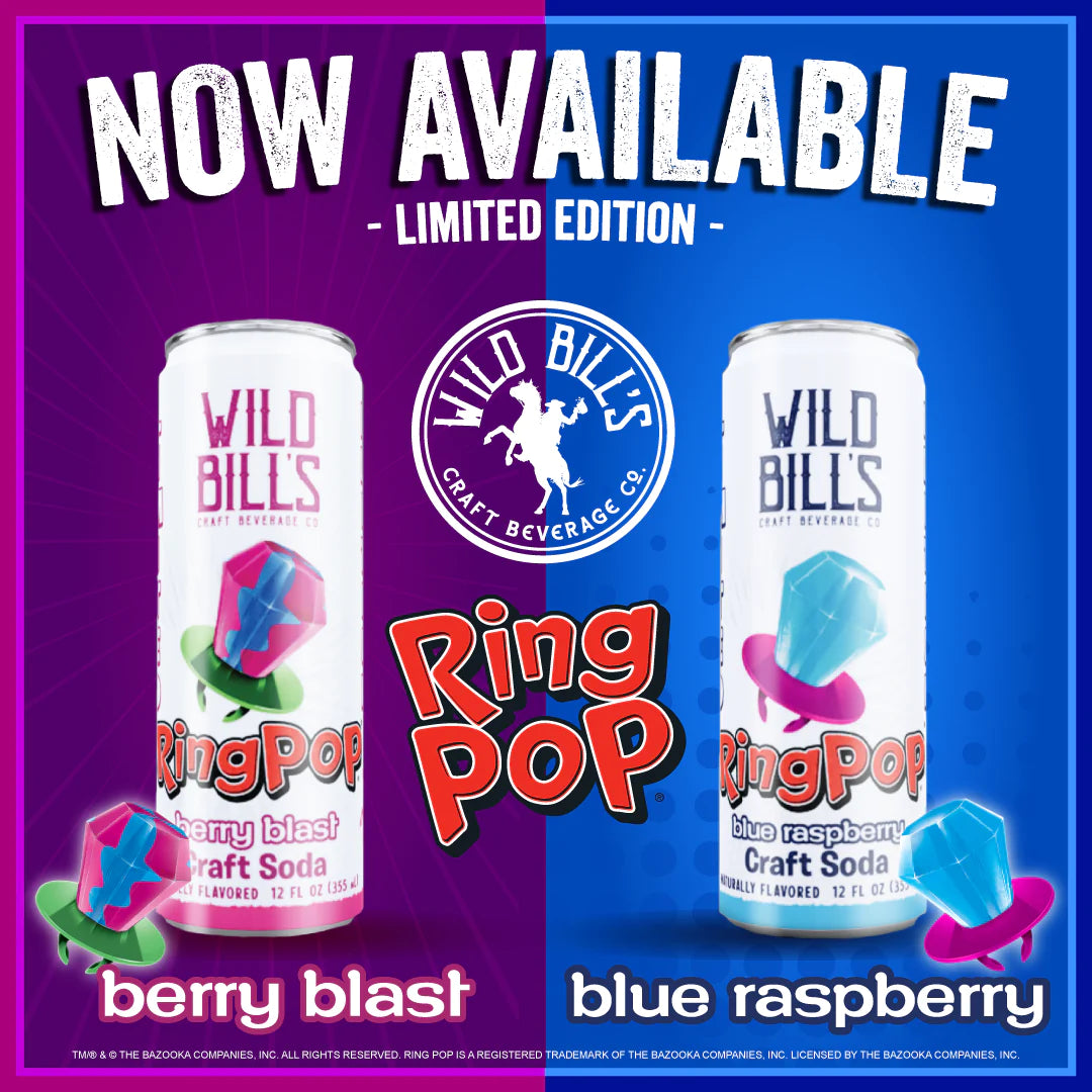 Wild Bill's RING POP BLUE RASPBERRY 12-PACK - Limited Edition