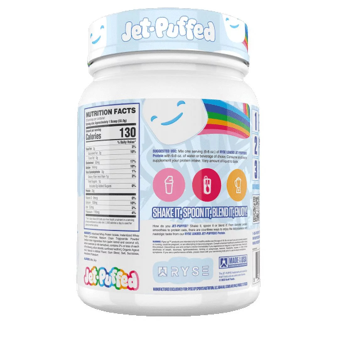 RYSE Loaded Protein Powder, Jet Puffed Marshmallow, 20 Servings, 25g Protein, Post Workout