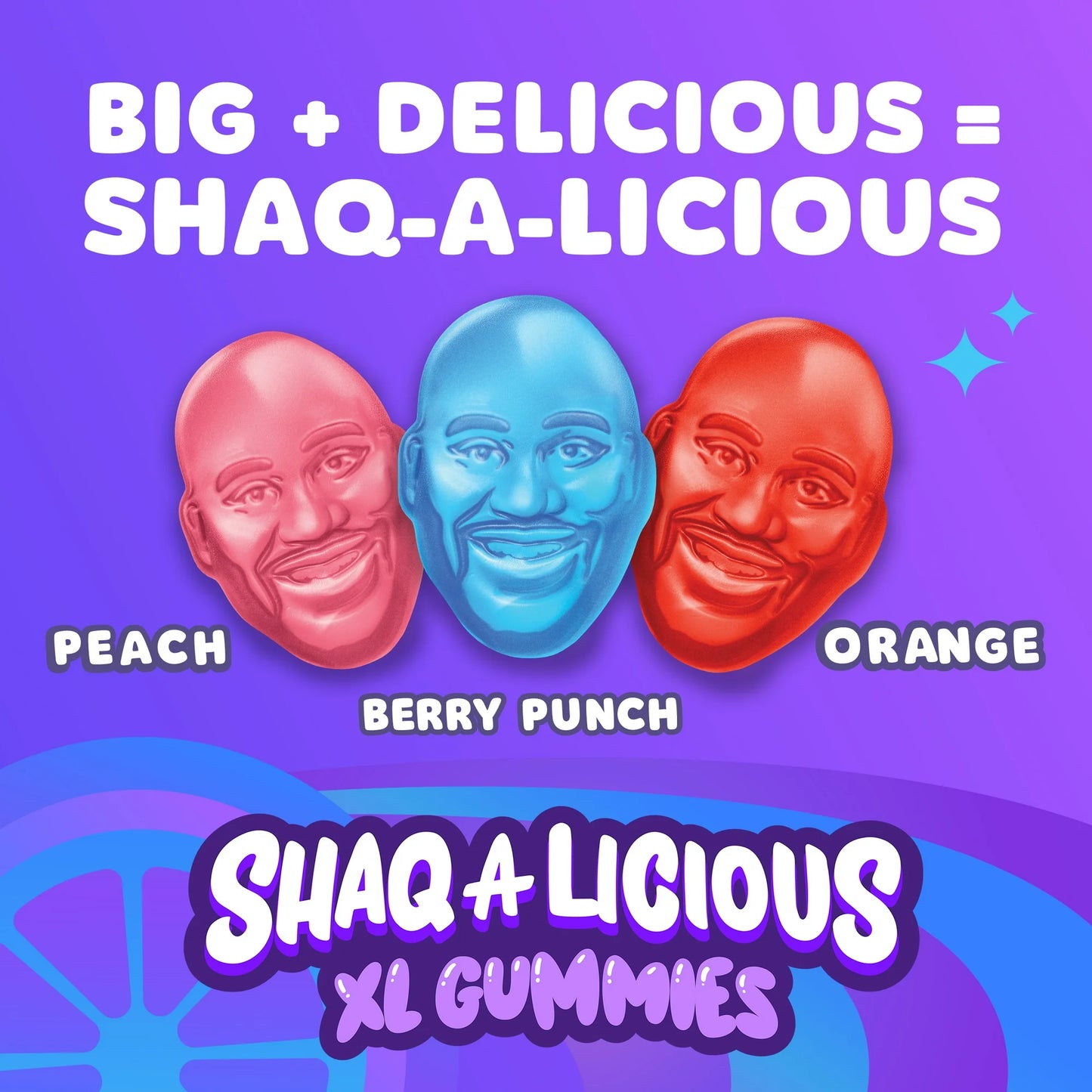 SHAQ-A-LICIOUS XL GUMMIES Original Flavor Chewy, Candy Bag, 11.8 oz