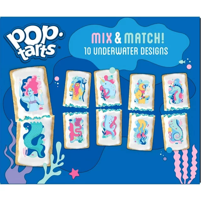 Pop-Tarts Mer-Mazing Blue Raspberry Breakfast Toaster Pastries, 27 oz, 16 Count - ULTRA RARE LIMITED EDITION