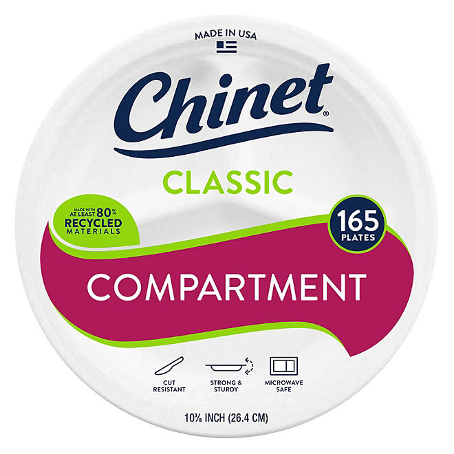 Chinet Classic Compartment Paper Plate 10.38