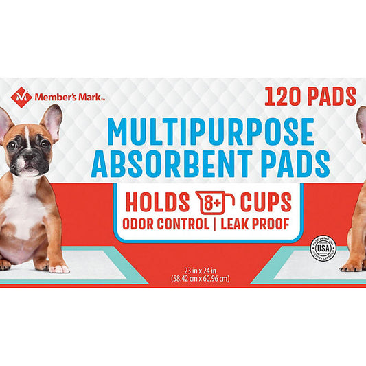 Multipurpose Absorbent Training Pads, Large 23" x 24" (120 count) MADE IN USA