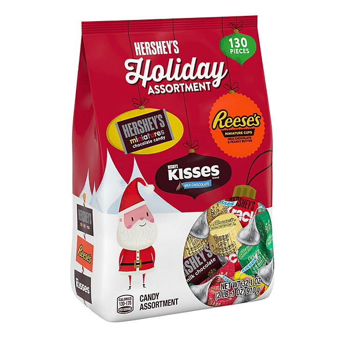 HERSHEY'S Holiday Assortment, Chocolate Candy, 140 pcs