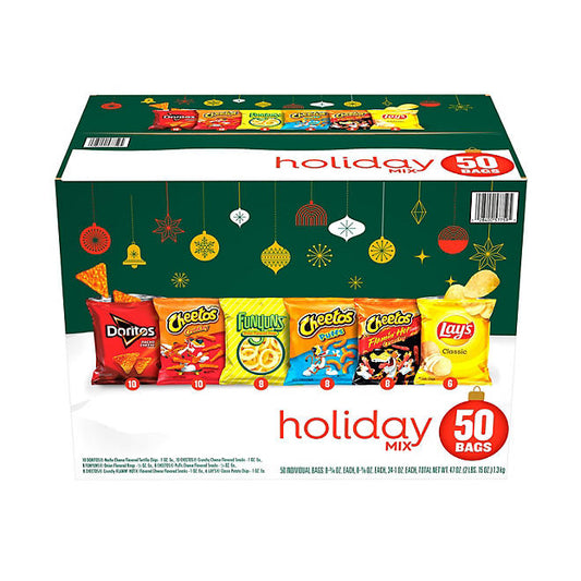 Frito-Lay Holiday Mix, Variety Pack Chips, 50 pack