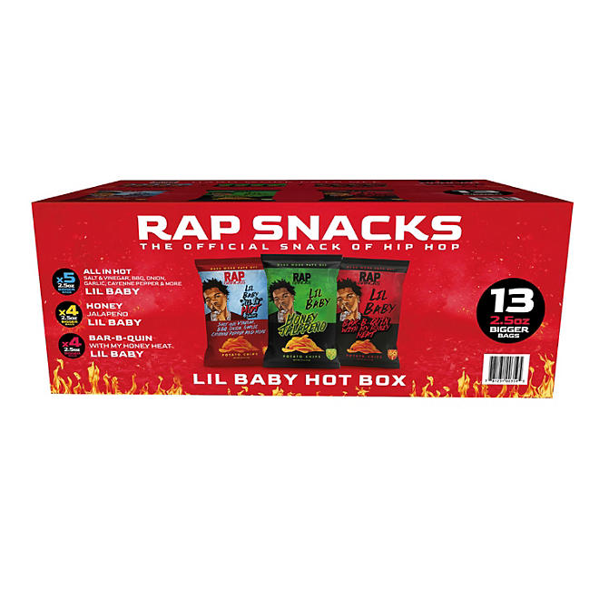 Rap Snacks - Lil Baby Hot Variety Pack Chips, 2.5 oz - 13 pack - Whole ...