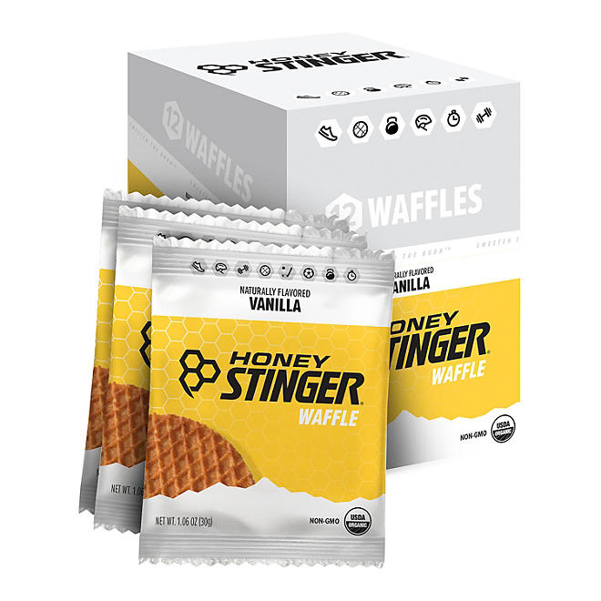 Honey Stinger Vanilla Waffle Organic Healthy Snack 12ct