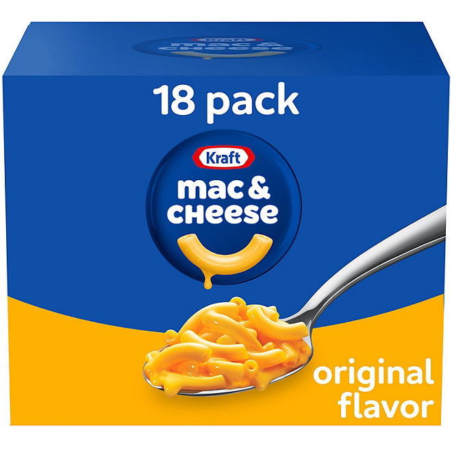 Kraft, Macaroni & Cheese Dinner, 7.25 oz, 18-Count