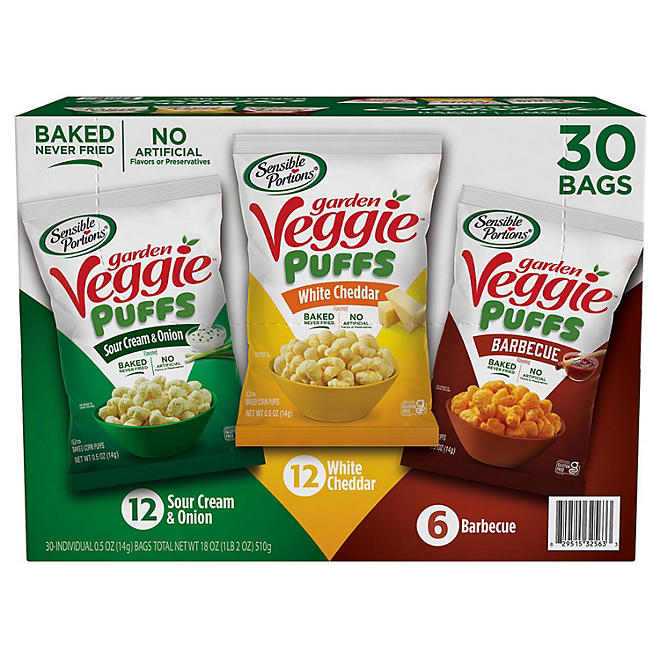 Sensible Portions Garden Veggie Variety Pack Puffs - 0.5 oz - 30 Packs