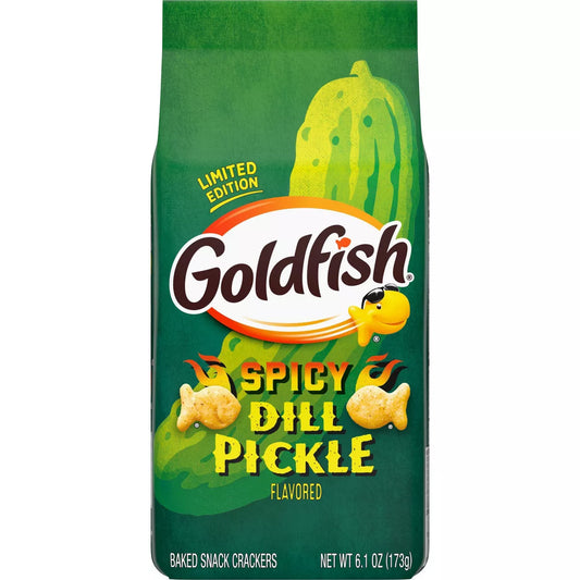 Goldfish Spicy DIll Pickle - Limited Edition - Baked Snack Crackers