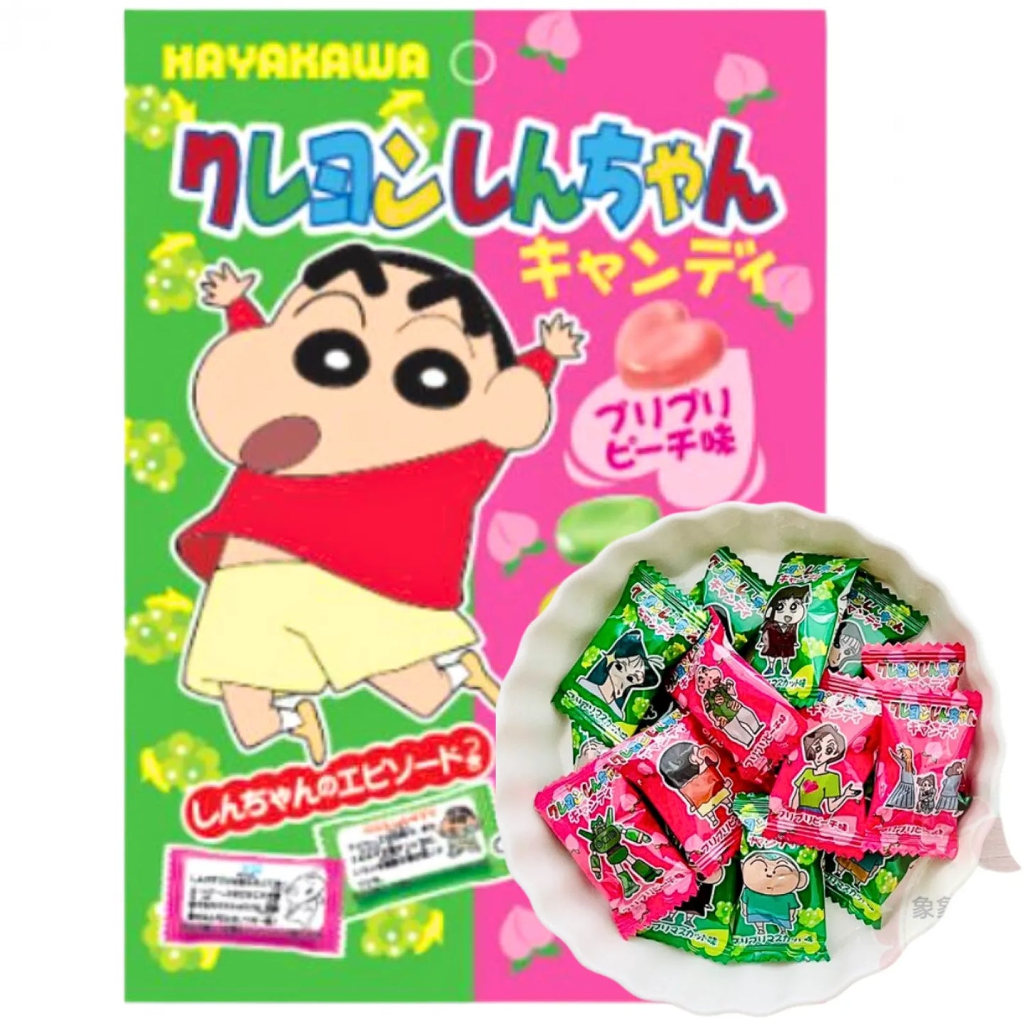 HAYAKAWA Heart Shin-Chan Peach & Grape Candy - Japan