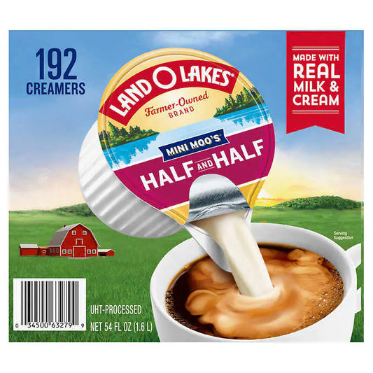 Land O Lake's Mini Moos Half & Half Liquid Creamer, 192-count