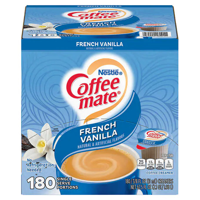 Nestlé Coffee-Mate Liquid Creamer, French Vanilla, 180-count