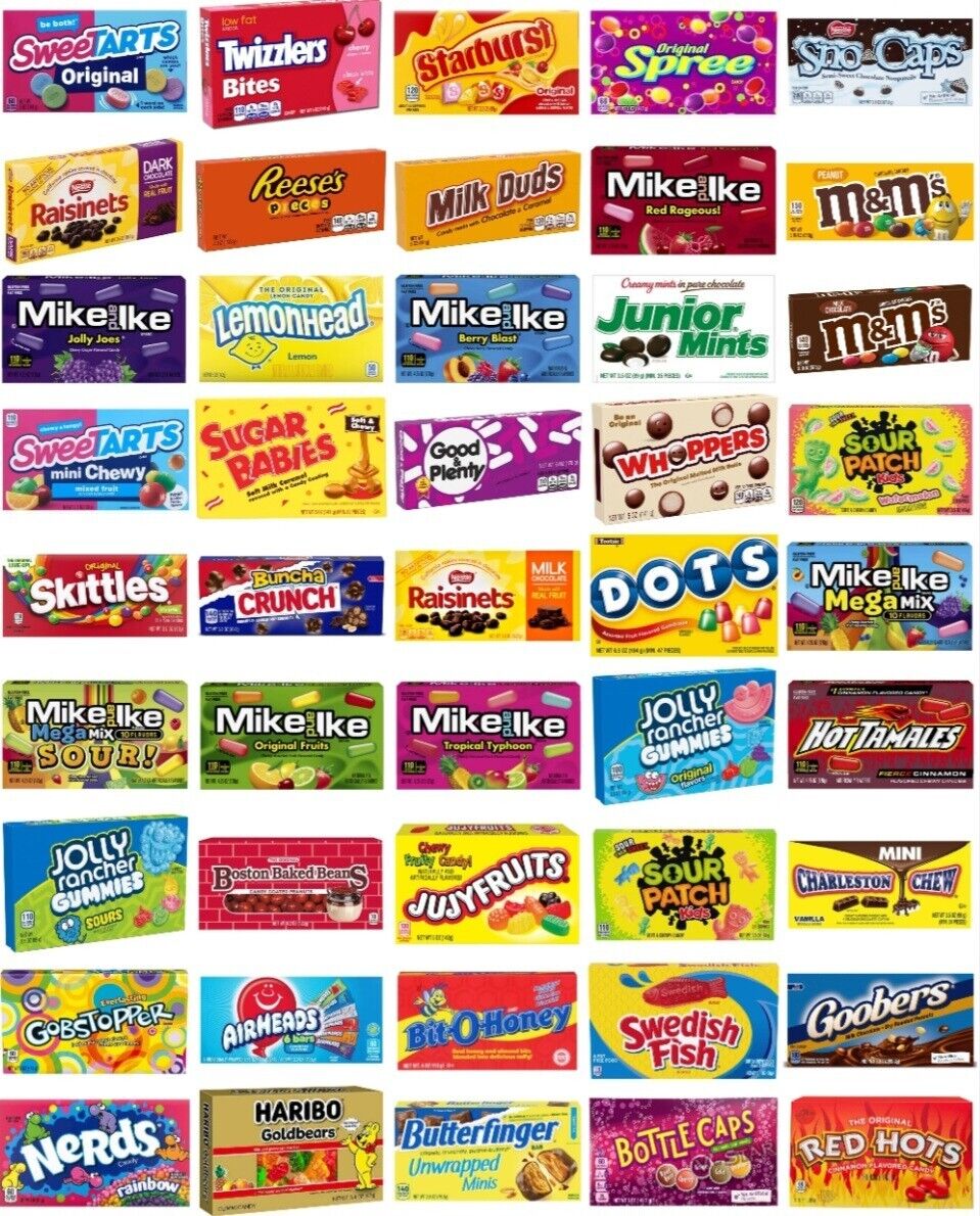 Movie theatre candy boxes discount