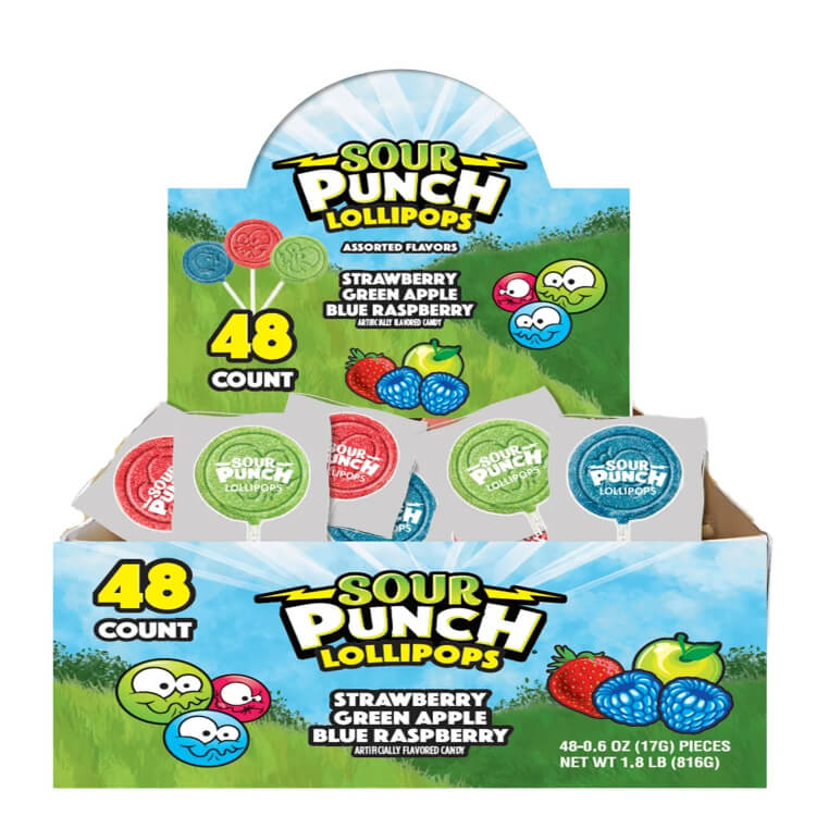 Sour Punch Lollipops 48 Count