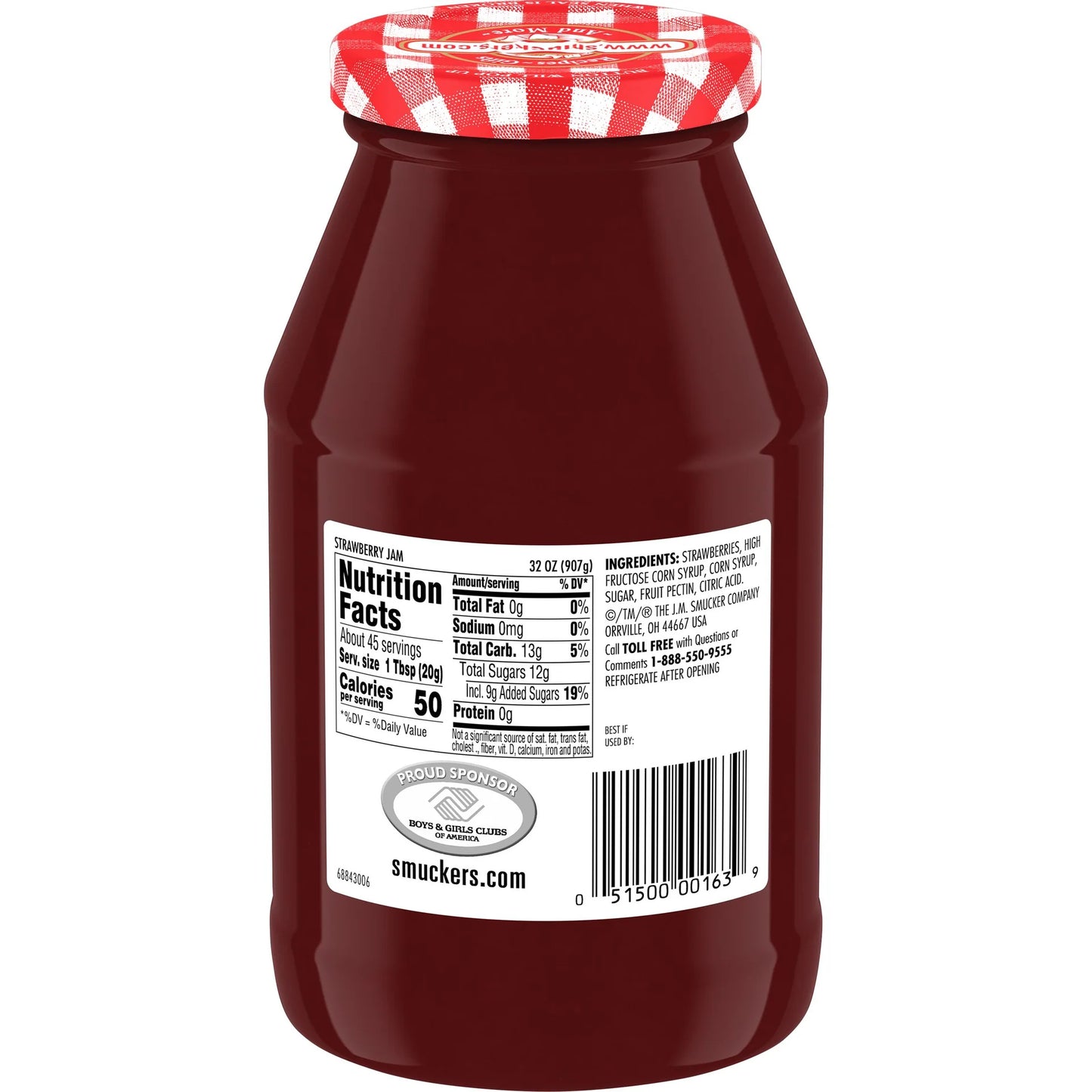 Smucker's Strawberry Jam - 32 Ounces - 2 lbs - 907g