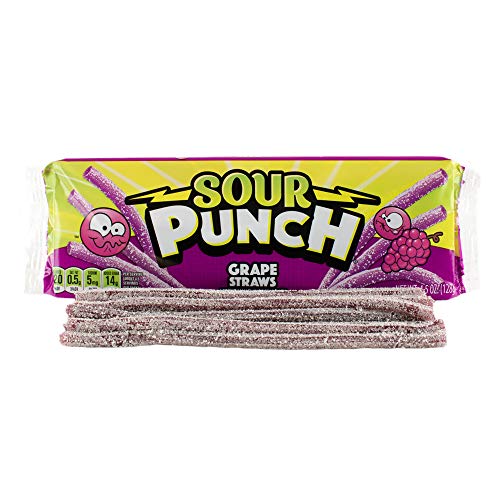 Sour Punch Grape Straws - 2oz
