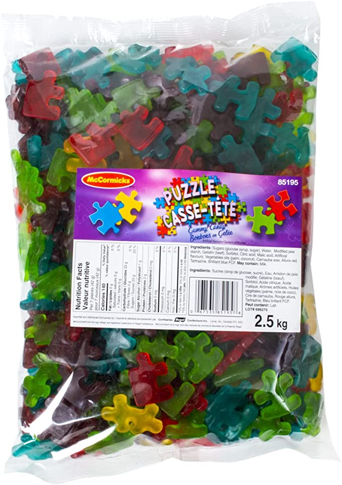 McCormicks - Puzzle - Gummies - Bulk Candy, 2.5 Kg