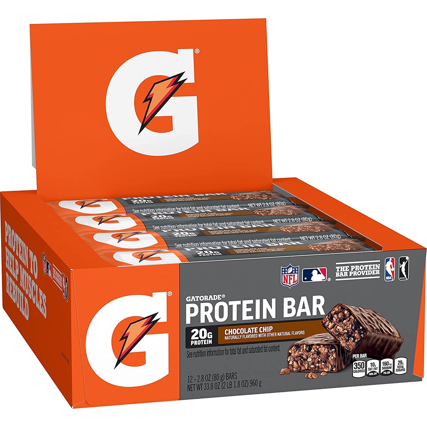 Gatorade Whey Protein Recover Bars, 2.8 ounce bars (Pack of 12) Wholesale