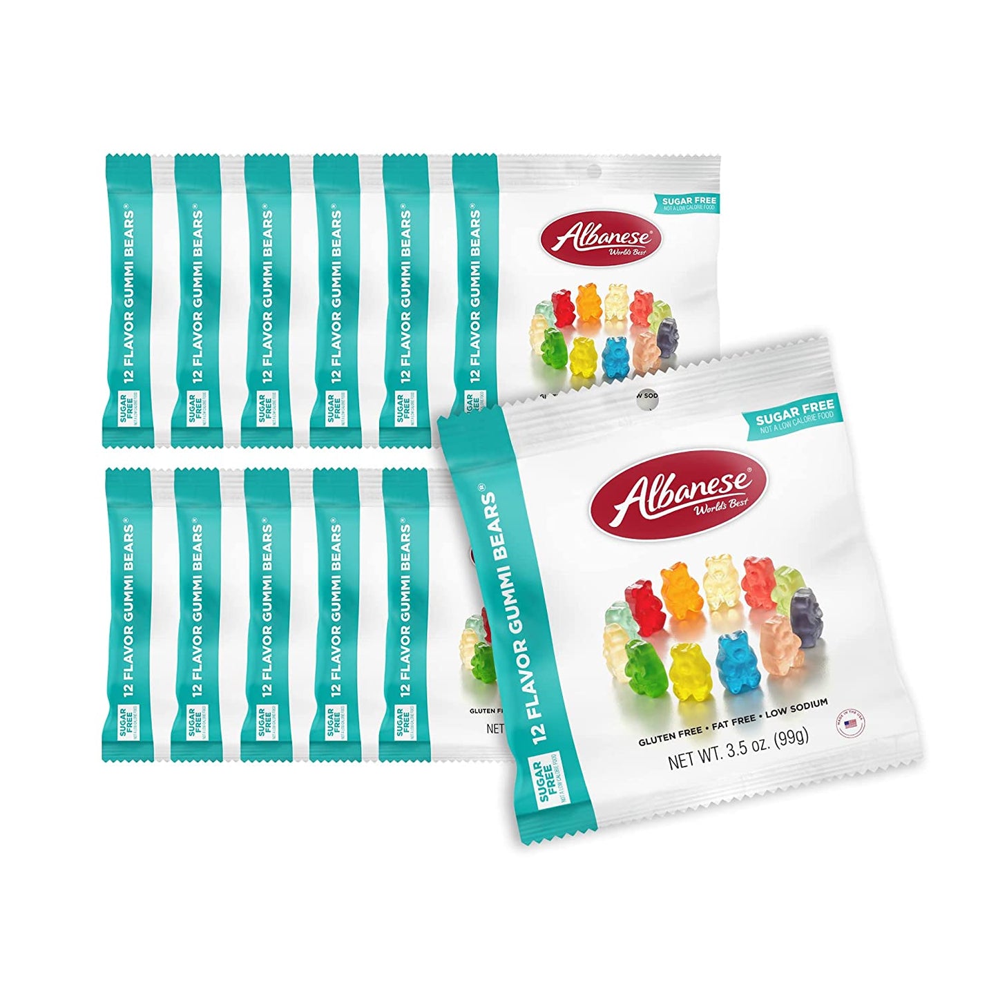 Albanese World's Best Sugar Free 12 Flavor Gummi Bears