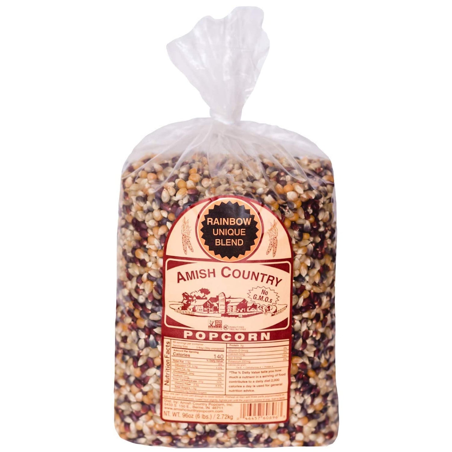 Amish Country Popcorn | 6 lb Bag | Rainbow Popcorn Kernels | Old Fashioned, Non-GMO and Gluten Free (Rainbow - 6 lb Bag)