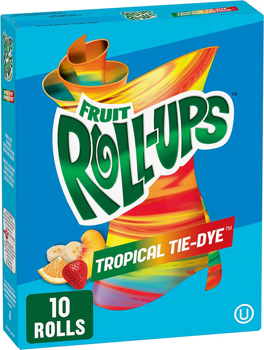 Fruit Roll-Ups Tropical Tie-Dye, 10 Count