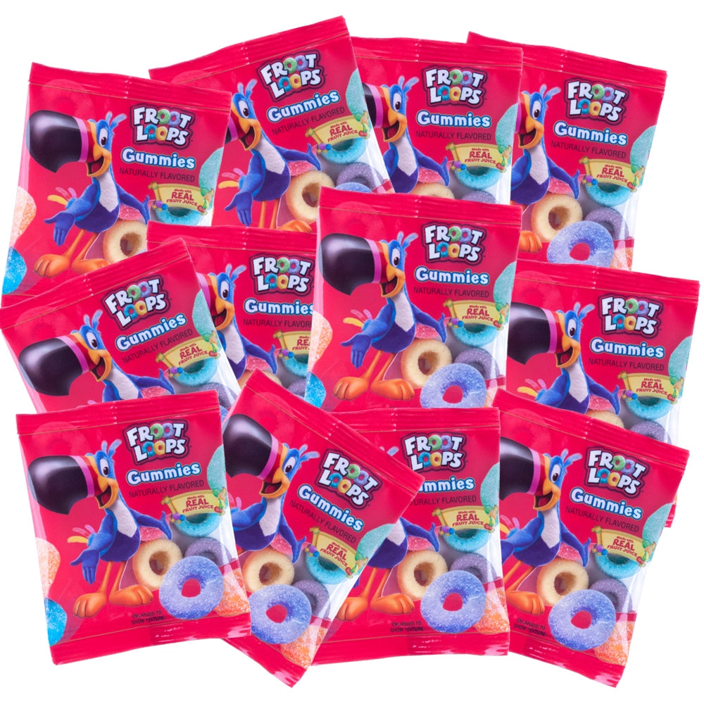 Froot Loops Gummies Halloween Bag - This case comes with 24 bags containing 16 individual bags