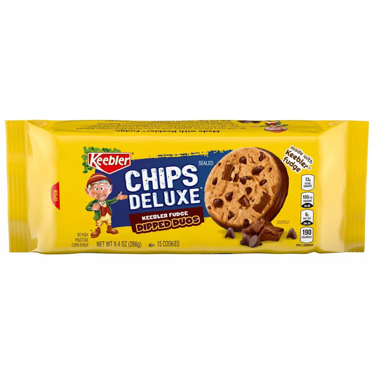 Chips Deluxe Dipped Duos Chocolate Fudge Cookies - 9.4oz