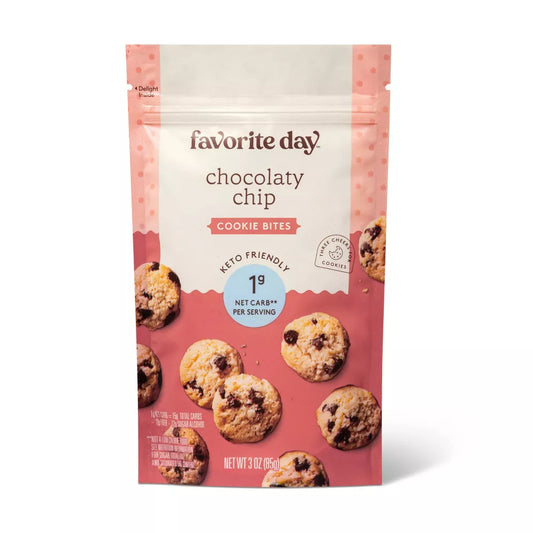 Chocolaty Chip Keto Friendly Cookie Bites - 3oz - Favorite Day™