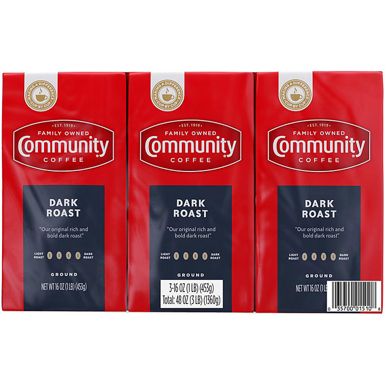 Community Coffee Dark Roast Ground Coffee (3pk.)